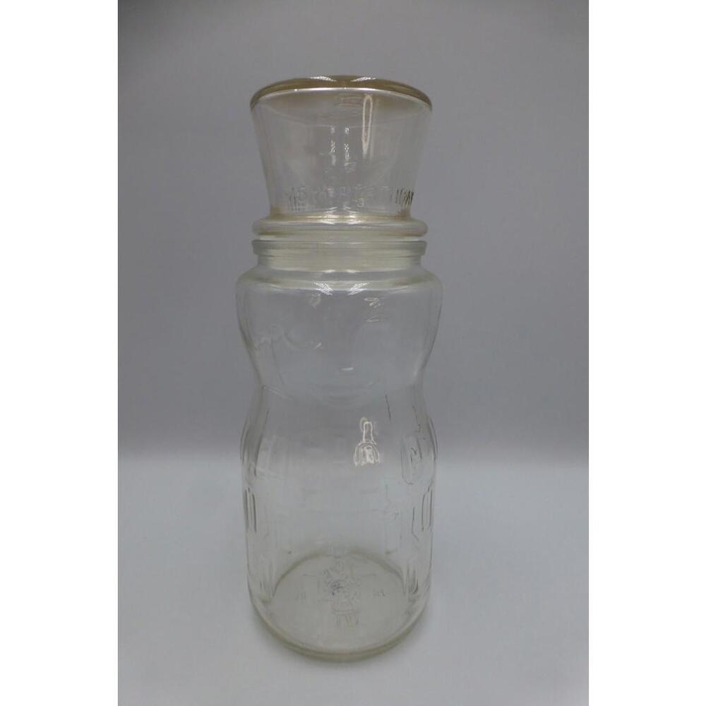 Vintage Planters Mr. Peanut 75th Birthday Clear Glass Advertising Jar 1991 C12